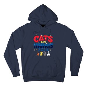 Cat Design Cats For Kamala Funny Harris Supporter Hoodie