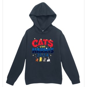 Cat Design Cats For Kamala Funny Harris Supporter Urban Pullover Hoodie