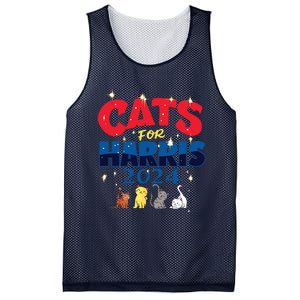 Cat Design Cats For Kamala Funny Harris Supporter Mesh Reversible Basketball Jersey Tank