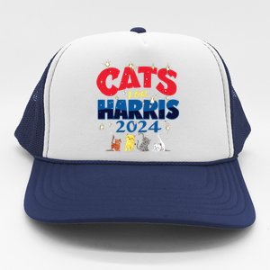 Cat Design Cats For Kamala Funny Harris Supporter Trucker Hat