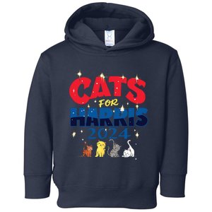 Cat Design Cats For Kamala Funny Harris Supporter Toddler Hoodie