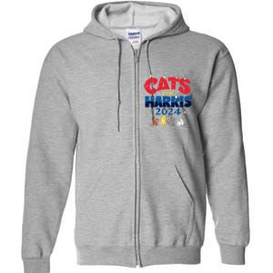 Cat Design Cats For Kamala Funny Harris Supporter Full Zip Hoodie