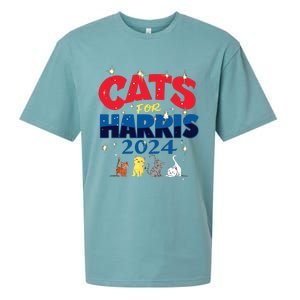 Cat Design Cats For Kamala Funny Harris Supporter Sueded Cloud Jersey T-Shirt