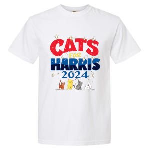 Cat Design Cats For Kamala Funny Harris Supporter Garment-Dyed Heavyweight T-Shirt