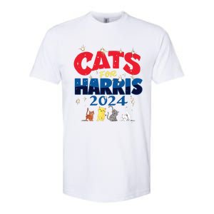 Cat Design Cats For Kamala Funny Harris Supporter Softstyle CVC T-Shirt