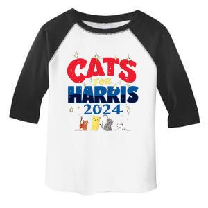 Cat Design Cats For Kamala Funny Harris Supporter Toddler Fine Jersey T-Shirt