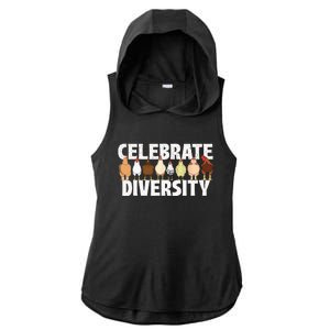 Celebrate Diversity Chicken Lover Farmyard Animal Lover Ladies PosiCharge Tri-Blend Wicking Draft Hoodie Tank