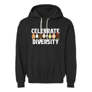 Celebrate Diversity Chicken Lover Farmyard Animal Lover Garment-Dyed Fleece Hoodie