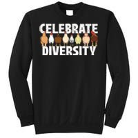 Celebrate Diversity Chicken Lover Farmyard Animal Lover Sweatshirt