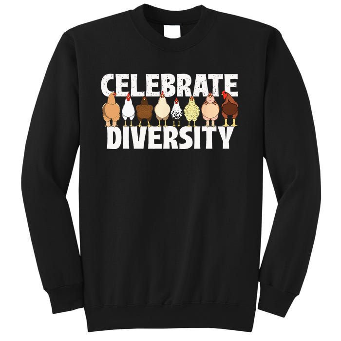 Celebrate Diversity Chicken Lover Farmyard Animal Lover Sweatshirt