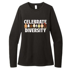 Celebrate Diversity Chicken Lover Farmyard Animal Lover Womens CVC Long Sleeve Shirt