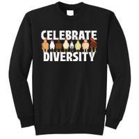 Celebrate Diversity Chicken Lover Farmyard Animal Lover Tall Sweatshirt