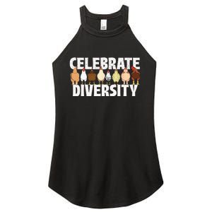 Celebrate Diversity Chicken Lover Farmyard Animal Lover Women's Perfect Tri Rocker Tank