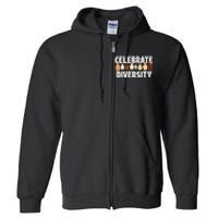 Celebrate Diversity Chicken Lover Farmyard Animal Lover Full Zip Hoodie