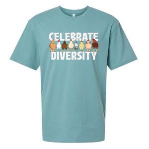 Celebrate Diversity Chicken Lover Farmyard Animal Lover Sueded Cloud Jersey T-Shirt