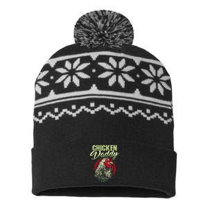 Chicken Daddy Chicken Dad Farmer Poultry Farmer USA-Made Snowflake Beanie