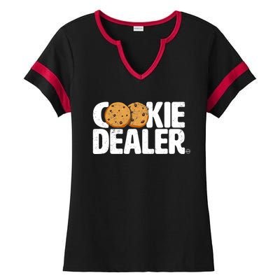 Cookie Dealer Cookie Lover Gift Cookie Baker Funny Ladies Halftime Notch Neck Tee