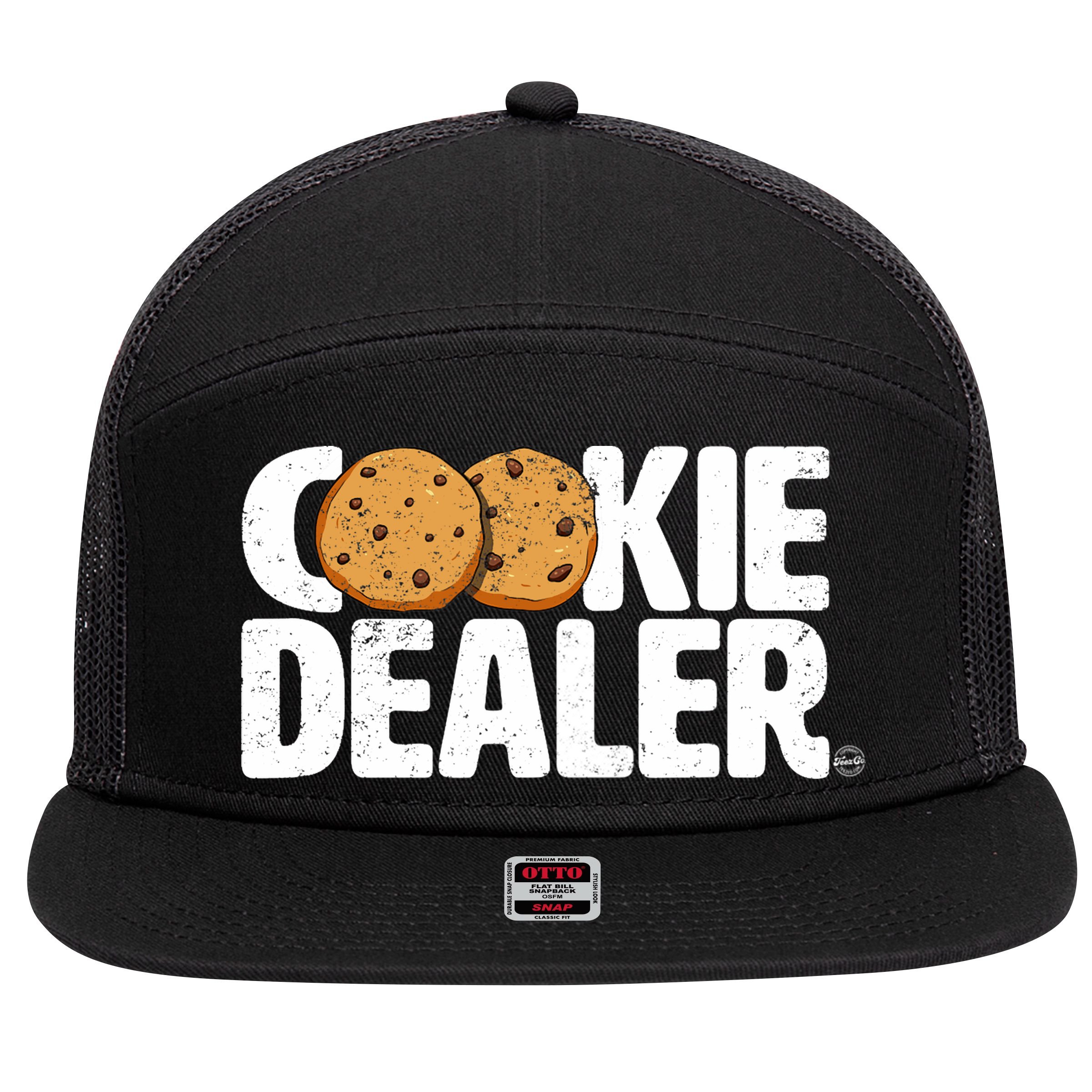 Cookie Dealer Cookie Lover Gift Cookie Baker Funny 7 Panel Mesh Trucker Snapback Hat