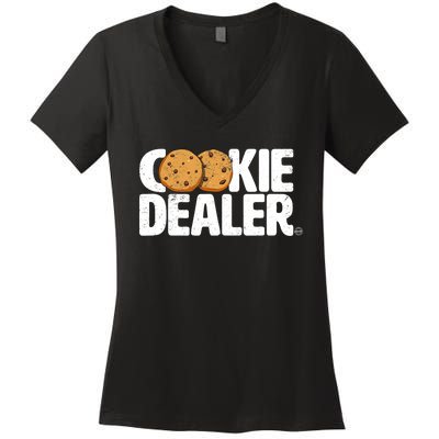 Cookie Dealer Cookie Lover Gift Cookie Baker Funny Women's V-Neck T-Shirt