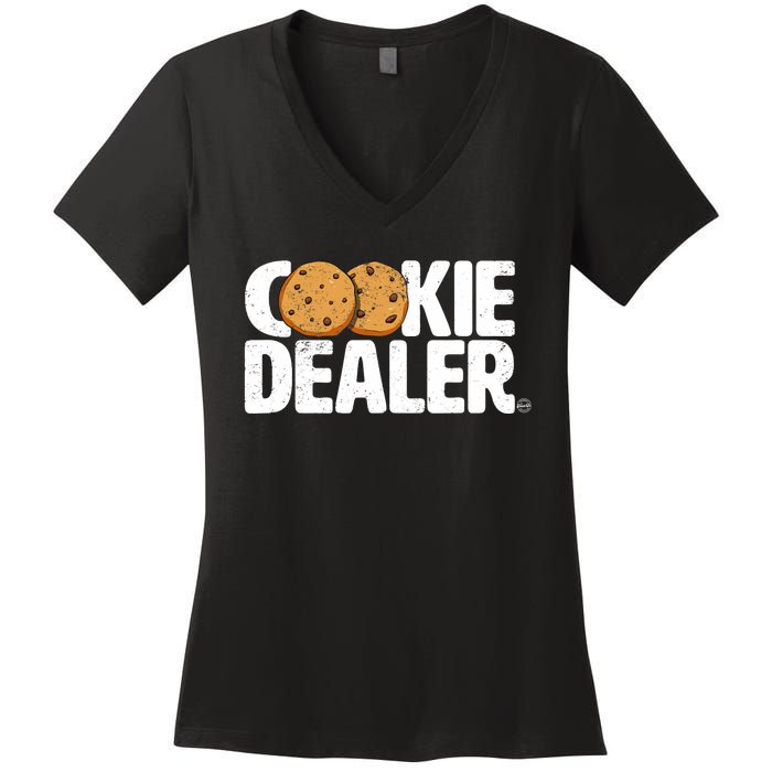 Cookie Dealer Cookie Lover Gift Cookie Baker Funny Women's V-Neck T-Shirt