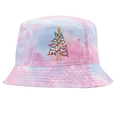 Chiropractor Doctor Christmas Lights Chiropractic Assistant Tie-Dyed Bucket Hat