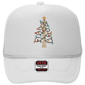 Chiropractor Doctor Christmas Lights Chiropractic Assistant High Crown Mesh Back Trucker Hat