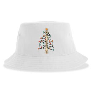 Chiropractor Doctor Christmas Lights Chiropractic Assistant Sustainable Bucket Hat