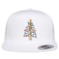 Chiropractor Doctor Christmas Lights Chiropractic Assistant Flat Bill Trucker Hat