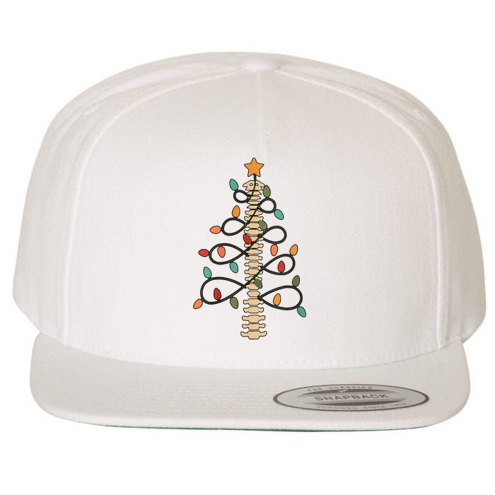 Chiropractor Doctor Christmas Lights Chiropractic Assistant Wool Snapback Cap