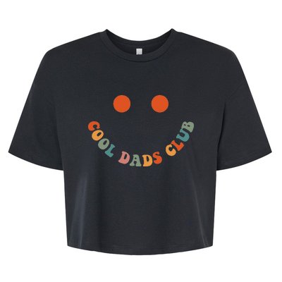 Cool Dads Club Retro Groovy Dad Fathers Day Bella+Canvas Jersey Crop Tee