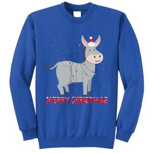 Cute Donkey Christmas Tree Lights Xmas Holidays Funny Gift Sweatshirt