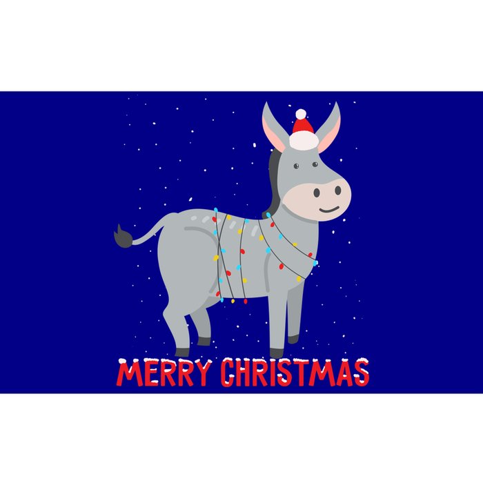 Cute Donkey Christmas Tree Lights Xmas Holidays Funny Gift Bumper Sticker