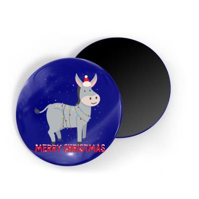 Cute Donkey Christmas Tree Lights Xmas Holidays Funny Gift Magnet