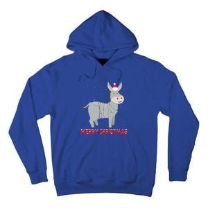 Cute Donkey Christmas Tree Lights Xmas Holidays Funny Gift Tall Hoodie