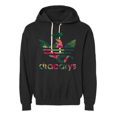 Cool Dracarys Dragon With Stripes Garment-Dyed Fleece Hoodie