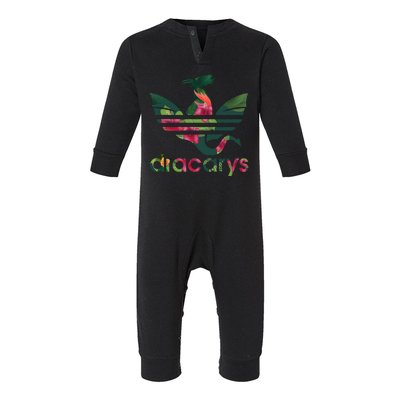 Cool Dracarys Dragon With Stripes Infant Fleece One Piece