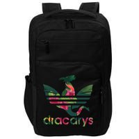 Cool Dracarys Dragon With Stripes Impact Tech Backpack
