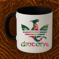 Cool Dracarys Dragon With Stripes Mug