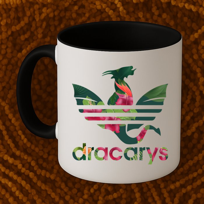 Cool Dracarys Dragon With Stripes Mug