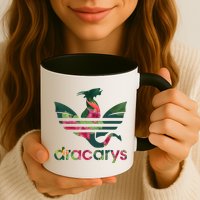 Cool Dracarys Dragon With Stripes Mug