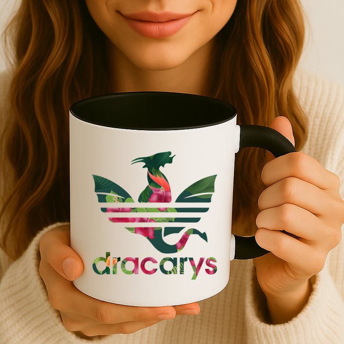 Cool Dracarys Dragon With Stripes Mug