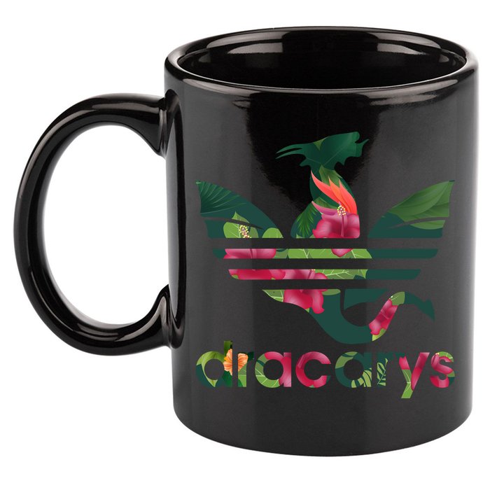 Cool Dracarys Dragon With Stripes 11oz C Handle Ceramic Mug