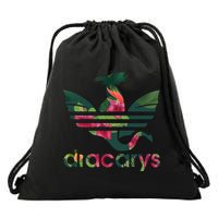 Cool Dracarys Dragon With Stripes Drawstring Bag