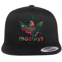 Cool Dracarys Dragon With Stripes Flat Bill Trucker Hat