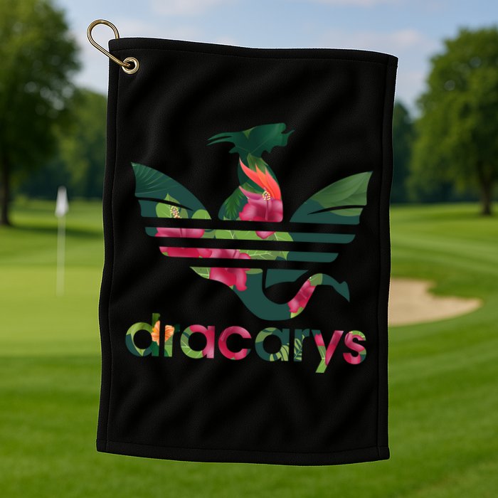 Cool Dracarys Dragon With Stripes Golf Towel