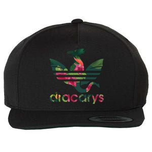 Cool Dracarys Dragon With Stripes Wool Snapback Cap