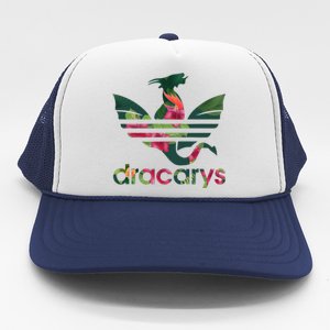 Cool Dracarys Dragon With Stripes Trucker Hat