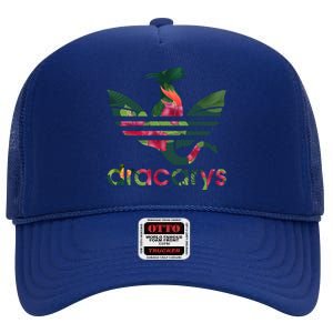 Cool Dracarys Dragon With Stripes High Crown Mesh Back Trucker Hat