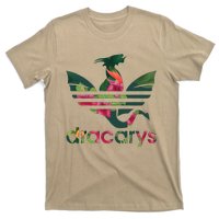 Cool Dracarys Dragon With Stripes T-Shirt