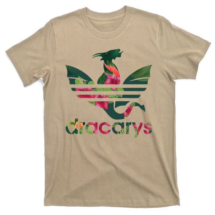 Cool Dracarys Dragon With Stripes T-Shirt